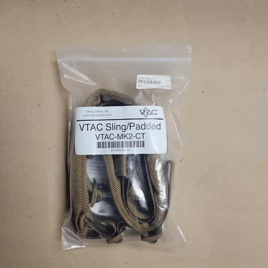 VTAC Rifle SLING: Wide Padded 2-Point, Quick Adjust, CoyoteTan VTAC-MK2-CT