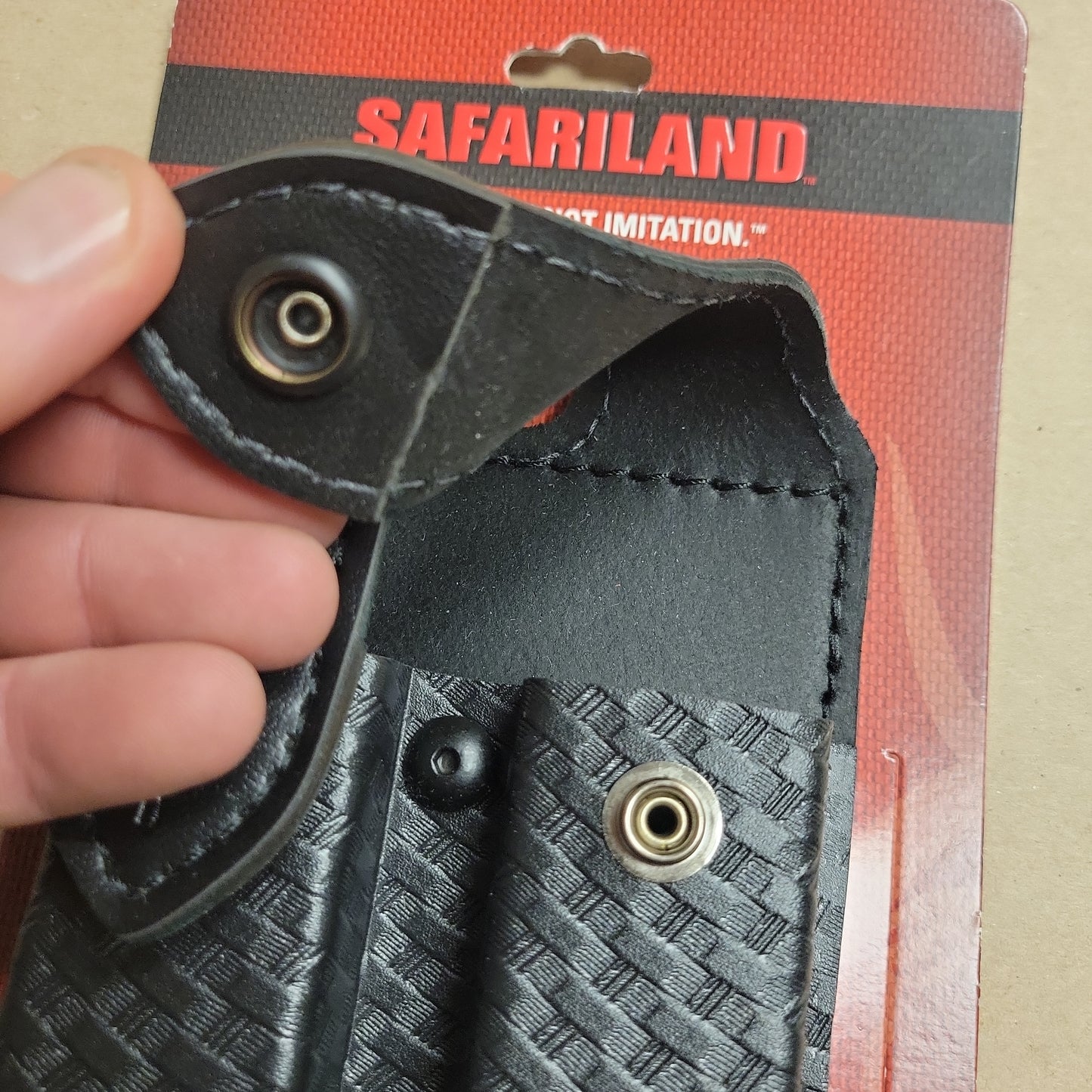 Safariland Double Mag Holder Basetweave STX Hidden Snap for S&W M&P 45 77-419-48HS