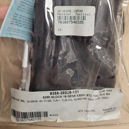 Safariland Holster Tactical STX RH for Glock 19/45 Gen3-5/G23 Gen3-4 w/TLR1 6355-28325-131