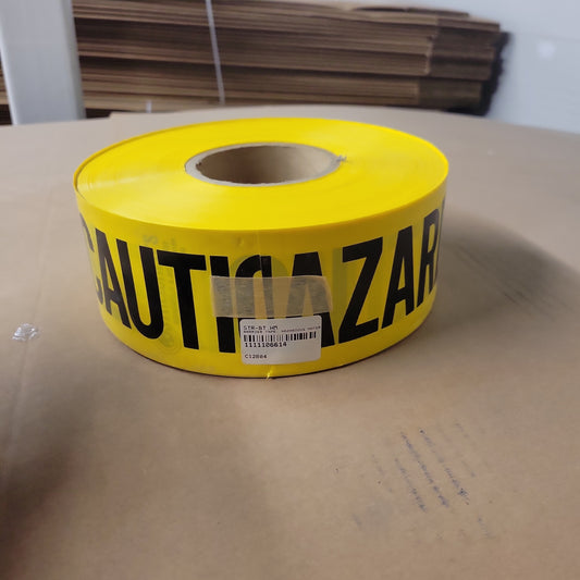 Barrier Tape "HAZARDOUS MATERIALS" 1000' x 3", Yellow B3103Y-HazMat