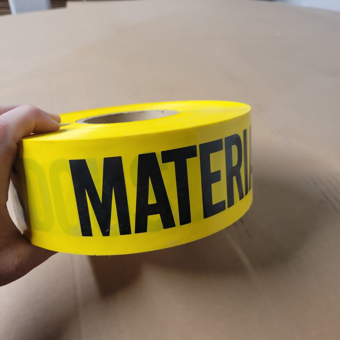 Barrier Tape "HAZARDOUS MATERIALS" 1000' x 3", Yellow B3103Y-HazMat