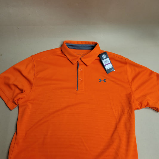 Men's Under Armour Short Sleeve Polo TECH  Orange, Size XXL 1290140-800-XXL