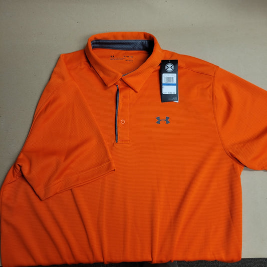Men's Under Armour Short Sleeve Polo Orange, Size XL 1290140-800-XL
