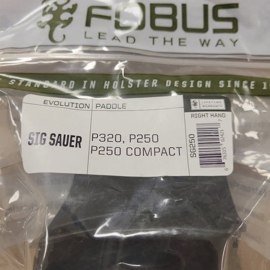 HOLSTER: FOBUS EVOLUTION PADDLE, RH, SIG P320/P250C/P250 SG250