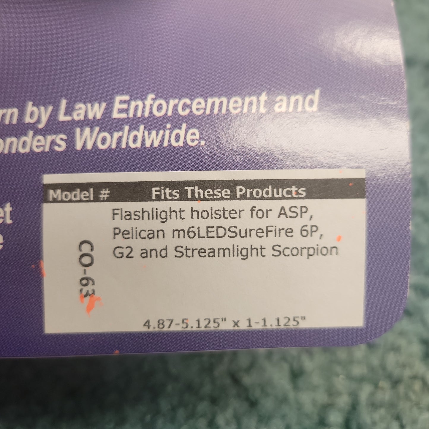 Nylon Flashlight Holder Rip Off Brand Cli-on Scorpion LP-3R/6P CO-63