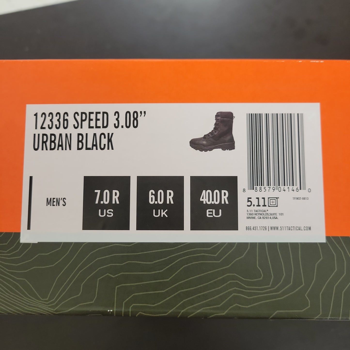 5.11 Tactical Boots Speed 3.0 Urban Black 7.0M 12336-019-7-R