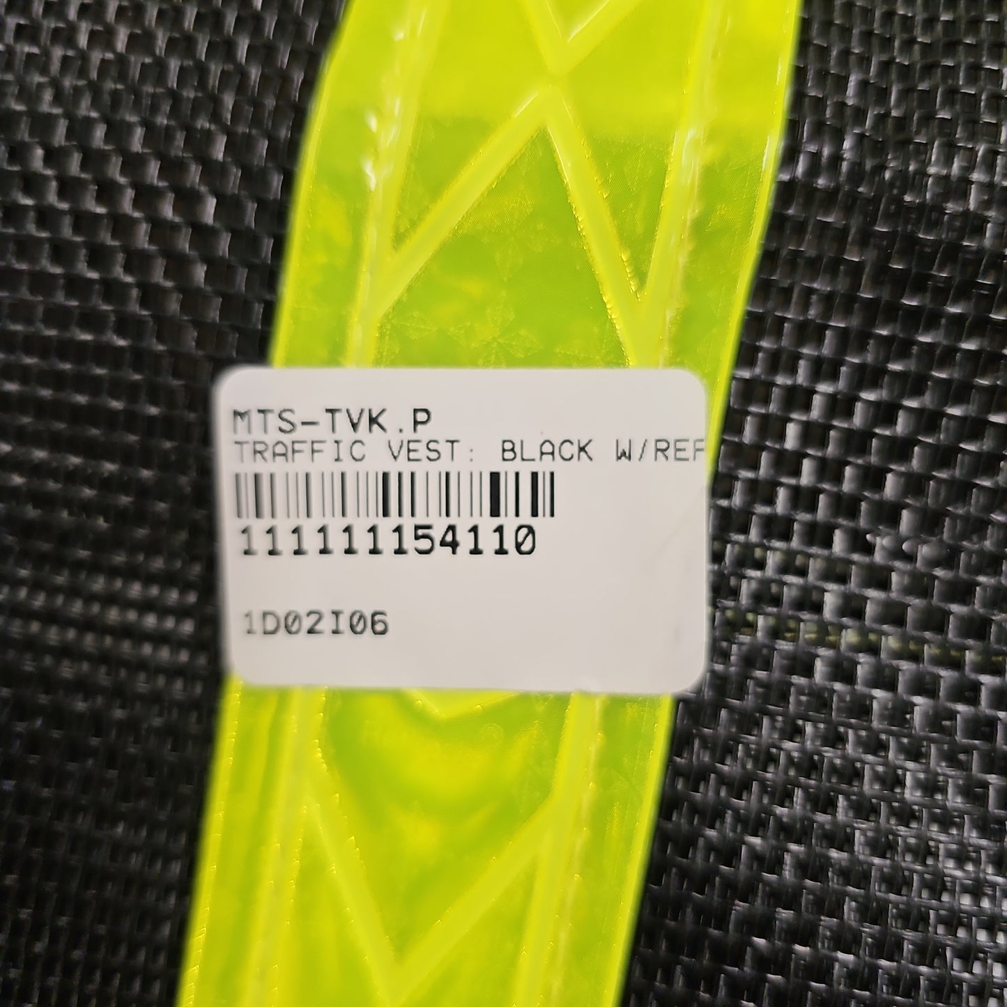 TRAFFIC VEST: BLACK W/REFL. POLICE J-P2112H POLICE