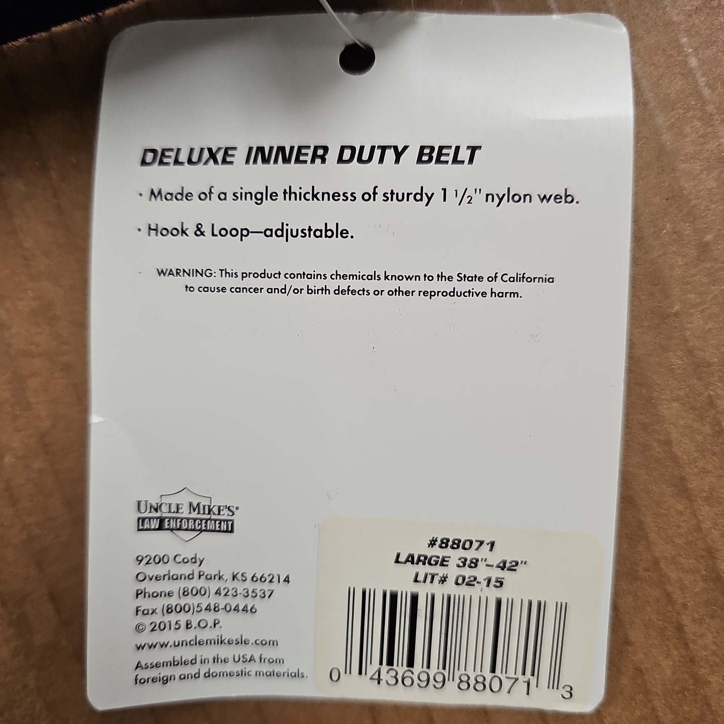Uncle Mike's Inner Belt Large [38-42] 88071