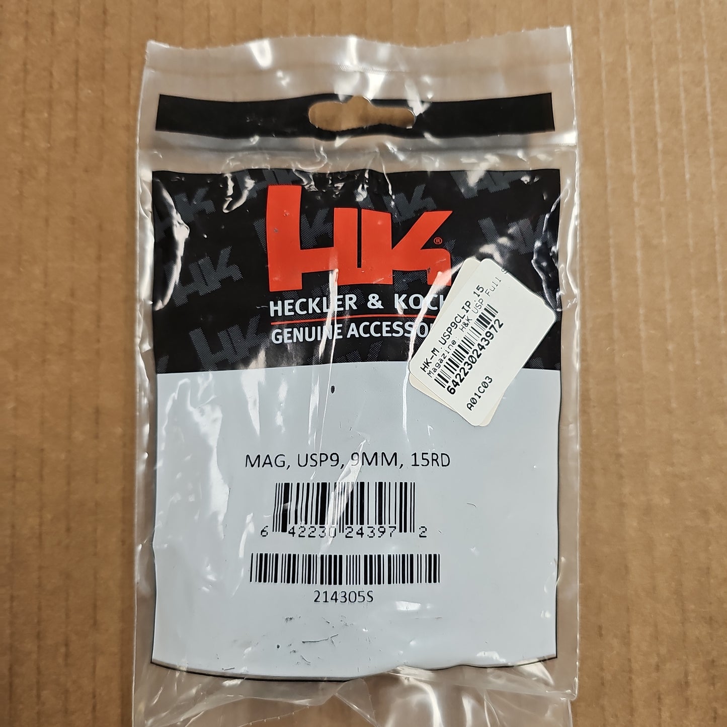 Magazine: H&K USP Full Size, 9mm, 15-Rounds MGHK214305S