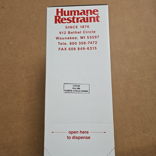 Disposable Fleece Liners:Poly Ankle Restraint,for Leather FAL-200 (12/BX)