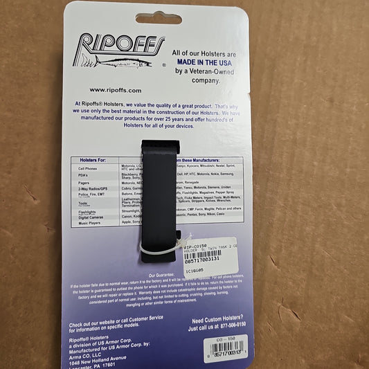 U.S. Armor Corporation Ripoffs Twin Task 2 Cell Lithium Knife Holder