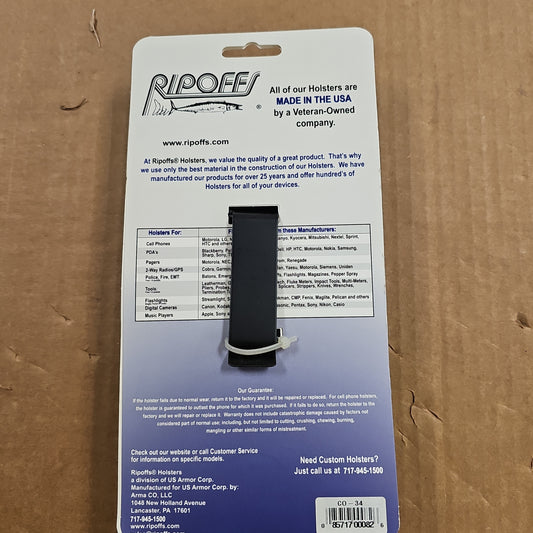 U.S. Armor Corporation Ripoffs Clip-On Nylon Irritant Holder for MKIV CO-34