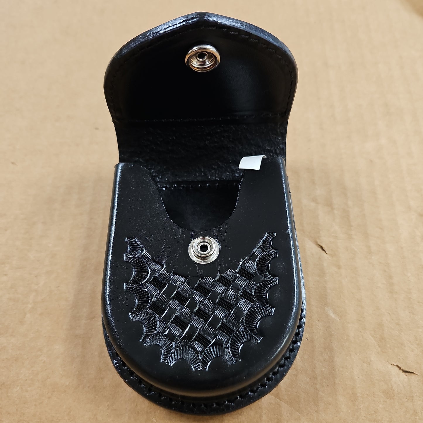 CUFF HOLDER: SINGLE, BBW, HIDDEN SNAP, COVERED 8121H