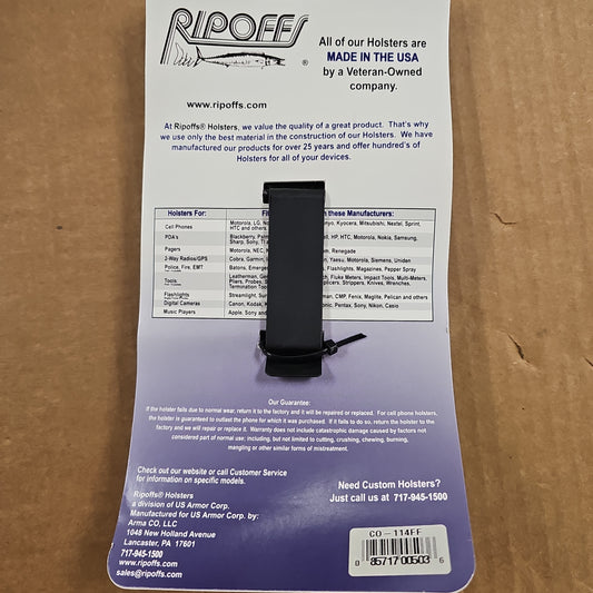 U.S. Armor Corporation Ripoffs Black Nylon Case with Full Flap for Cameras