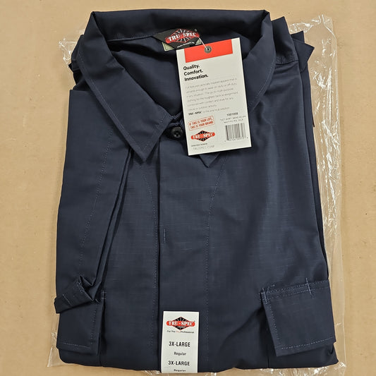 ATLANCO Tactical PolyCotton Ripstop Shirt in Navy, 3X-Large Regular Fit