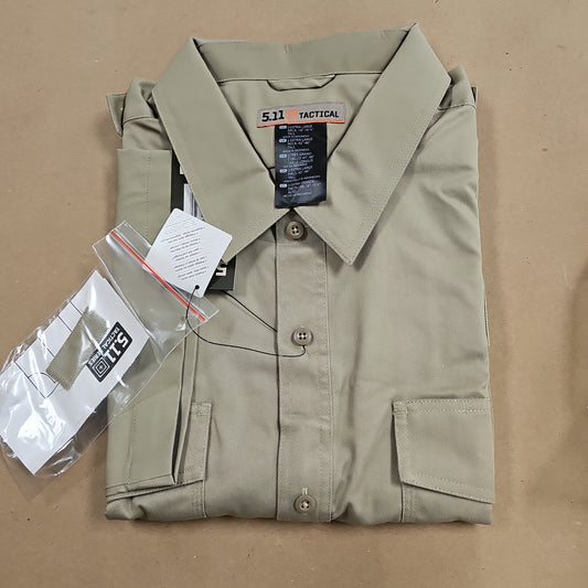 5.11 Tactical Men's PDU Class A Twill Short Sleeve Shirt in Silver Tan