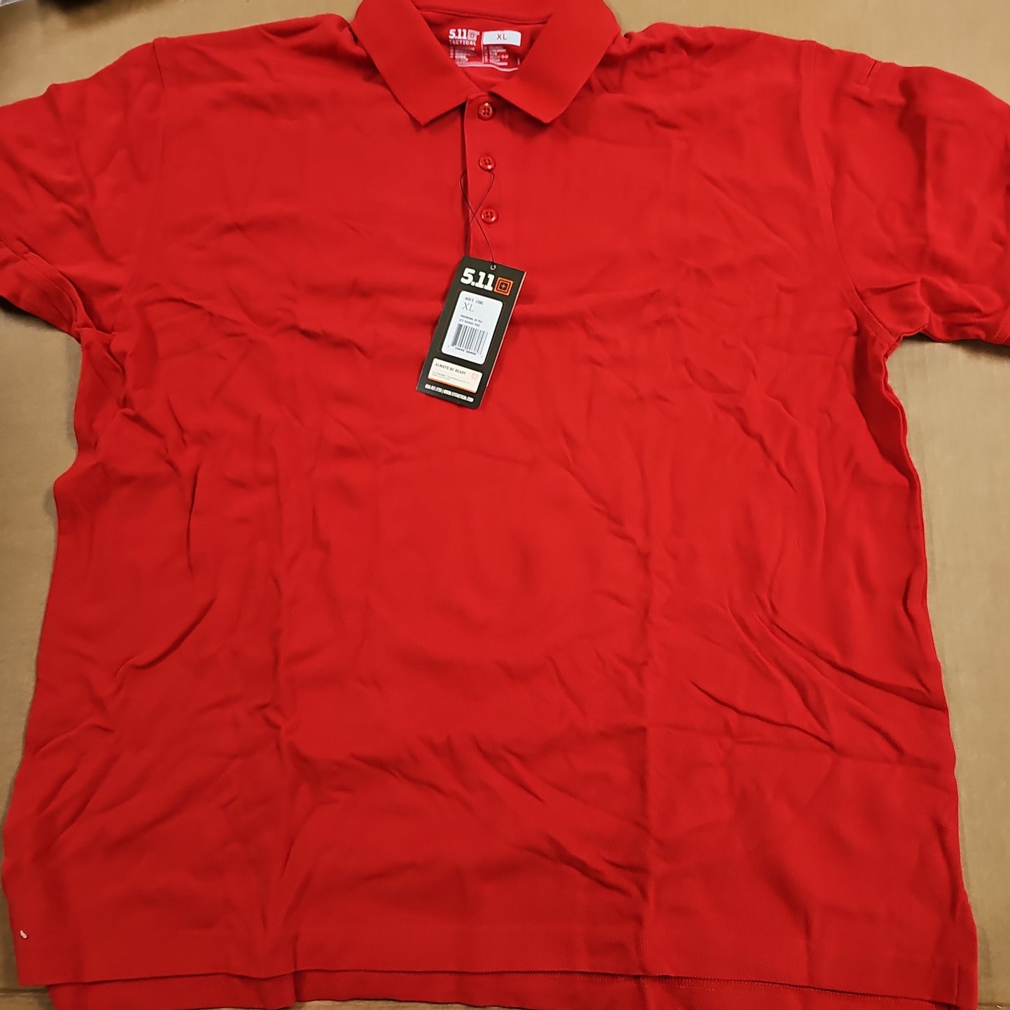 5.11 Tactical Polo Shirt Short Sleeve Professional Red X-LARGE 41060-477-XL