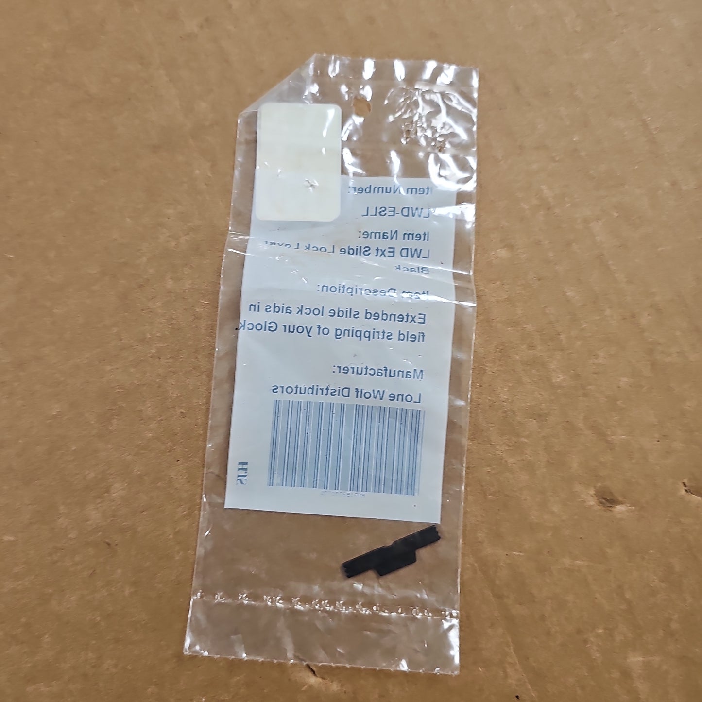 LWD Ext Slide Lock Lever, Black LWD-ESLL