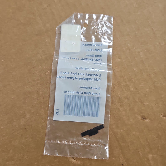 LWD Ext Slide Lock Lever, Black LWD-ESLL