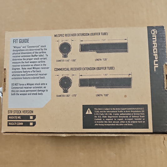MagPul Industries Corp AR15 STR Carbine Stock with Battery Storage, Black