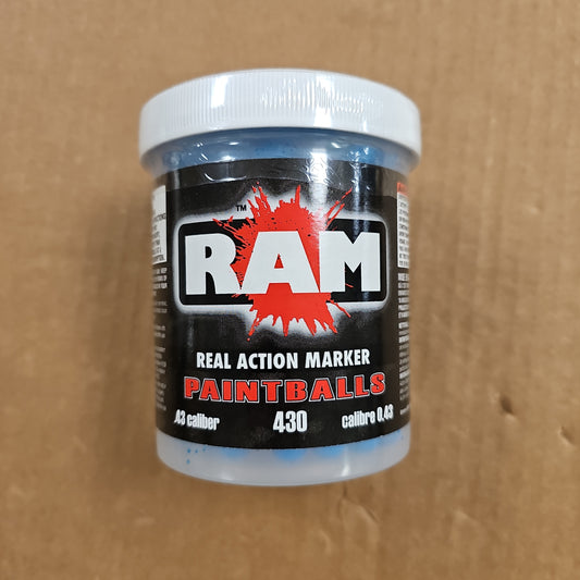 RAM AMMO: .43 CAL Blue Shell/Blue Paint (430 Count) 229-2053