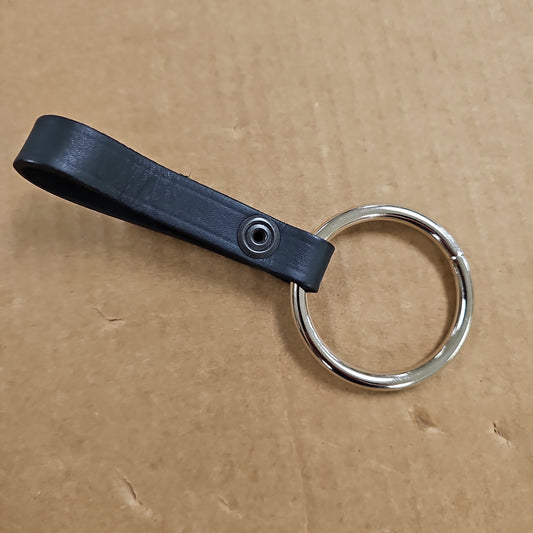 Boston Leather Flashlight Holder D Cell Metal Ring Black Plain 5547-1