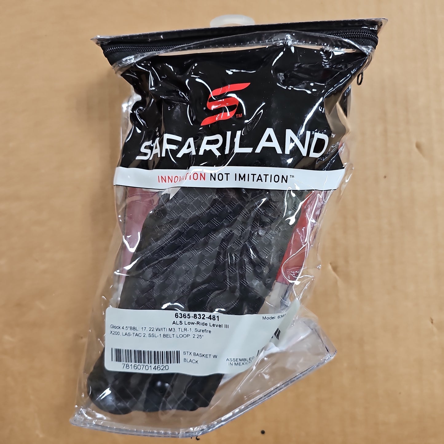 Safariland Holster 6365 ALS 1.5" Drop Basketweave Right Hand for Glock 17 w/M3, X300,TLR1 6365-832-481