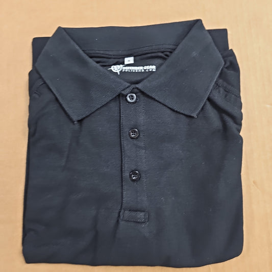 Polo Shirt: S/S, Black, Medium S/S Black, Med