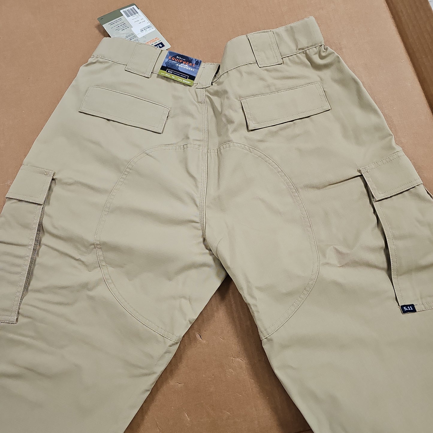 5.11 Tactical Pants TDU POLY/COTTON RIP Tan, X-LARGE/SHORT 74003-162-XL-S