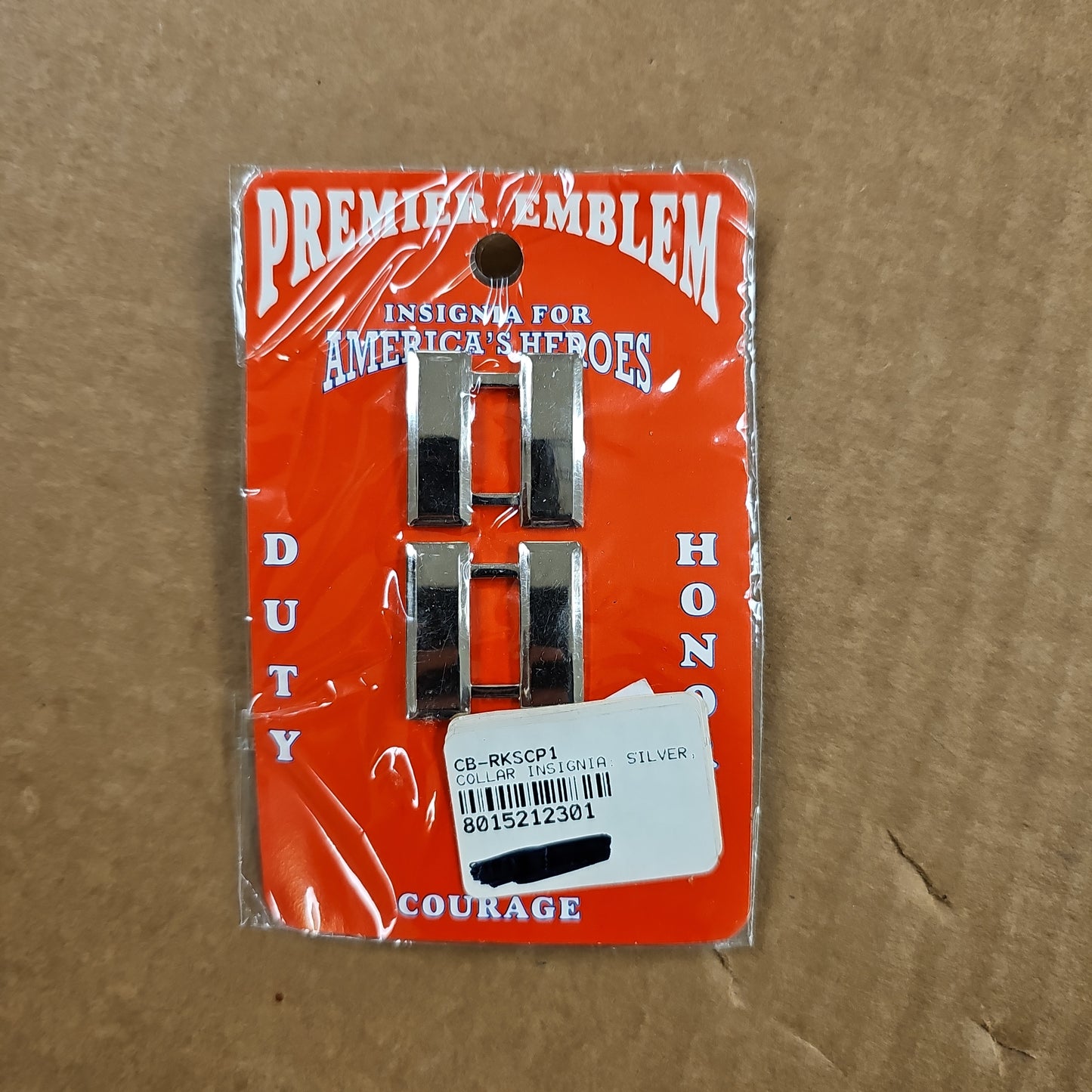 COLLAR INSIGNIA: SILVER, POLICE CAPTAIN BARS, 1 P903