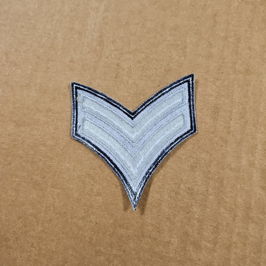 Shoulder Patch Corporal Stripes Silver Gray / Midnight Navy 325 CPL (Pair)