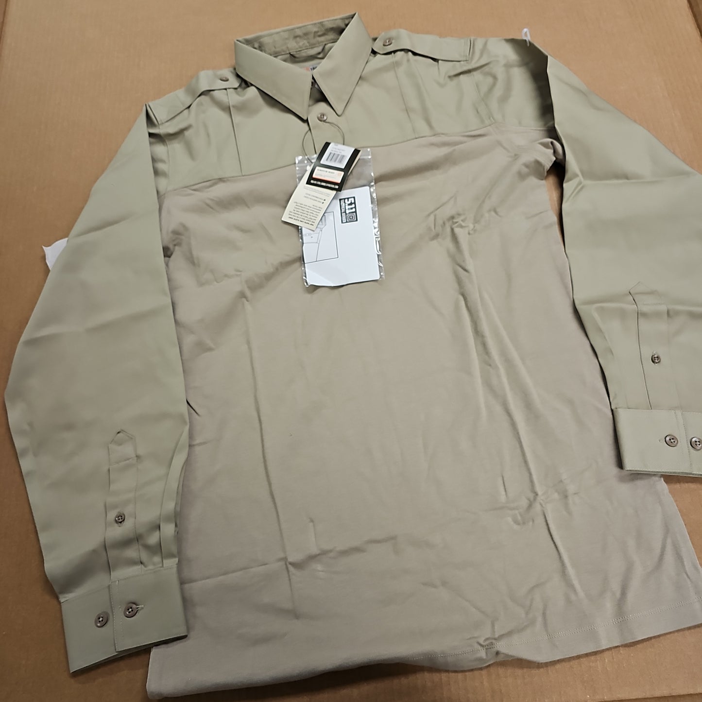 Shirt: PDU Rapid Shirt, L/S, Poly/Ctn, Silvertan, Large/Long 72197-160-L-L