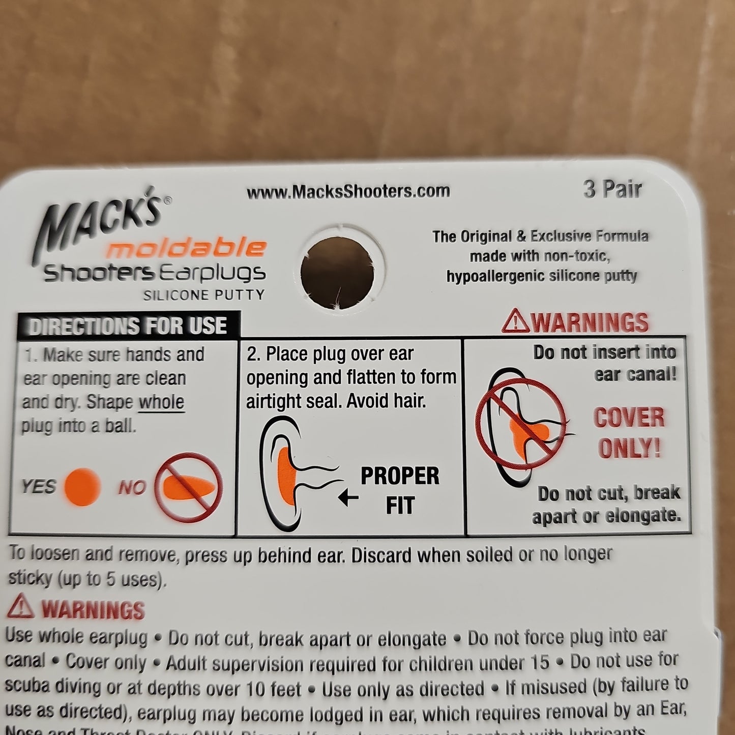 Ear Plugs: Orange Moldable Silicone Putty, 3 Pair 43