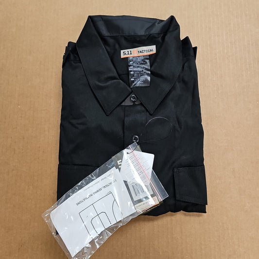 5.11 Tactical Men's PDU Class A Twill Short Sleeve Shirt, Black, 2XL