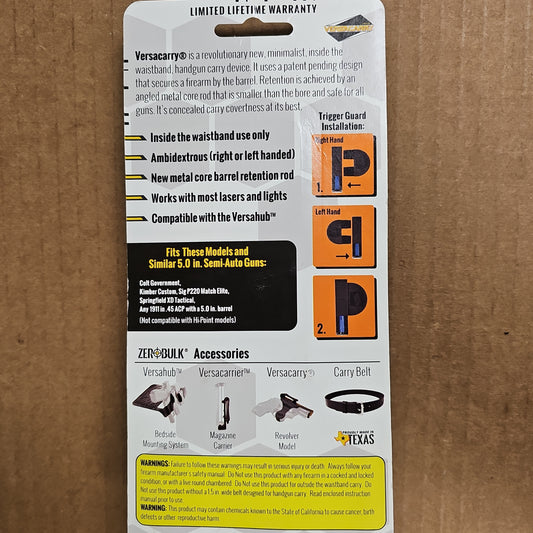 .45: IWB, XLg, 5.25 Clip, Fits 4.3 - 4.75 Barrels 45-XLRG