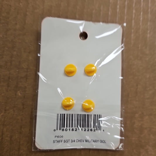 COLLAR INSIGNIA: GOLD, MILITARY STAFF SERGEANT, 3/4 P606