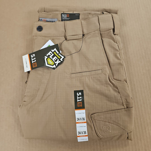 5.11 Tactical Pants: T-Flex Stryke, COYOTE, 34W/36L 74369-120-34-36
