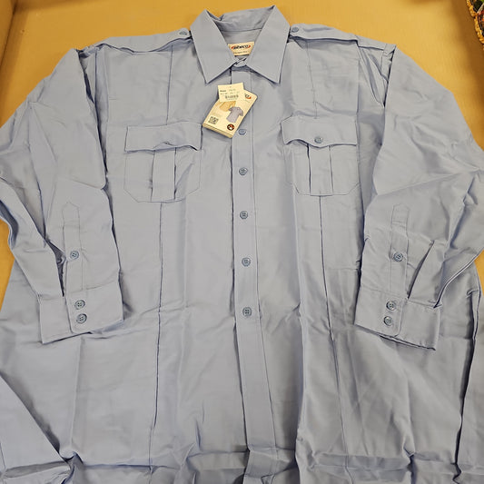 Elbeco, Inc. Long Sleeve Blue Shirt, Size 20 36/37, Stylish and Durable
