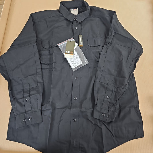 5.11 Tactical TacLite Long Sleeve Shirt in Black, X-Large Size for Comfort