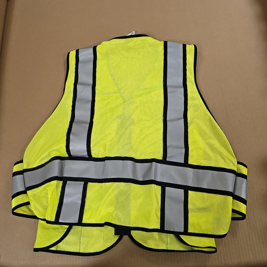 Traffic Vest: Micro Mesh, 5-pt Break, Adjust., CUSTOM, 5X-7X LHV-207-3G-CS-SJ