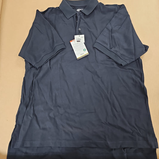 Polo Shirt: Men's 100% Cotton,S/S, Dk Navy, Large K6905-L