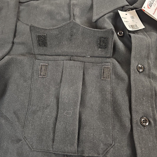 Elbeco Duty Maxx Short Sleeve Shirt in Black, Size 17 for Comfort and Style