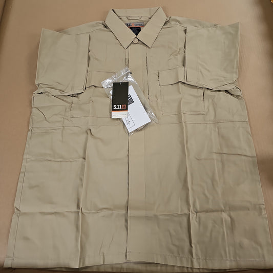 5.11 Tactical Shirt: TacLite TDU Shirt, S/S, TDU Khaki, X-Large 71339-162-XL