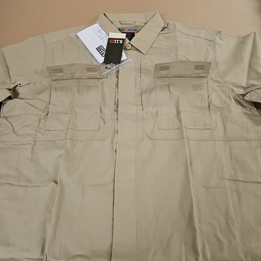 5.11 Tactical Shirt: TacLite TDU Shirt, S/S, TDU Khaki, X-Large 71339-162-XL
