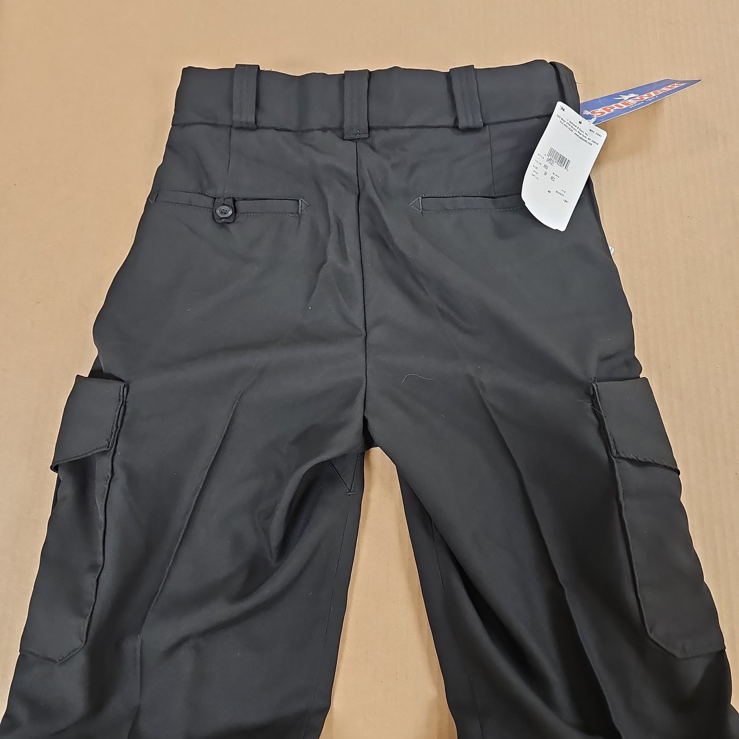 Spiewak & Sons Black Cargo Pants with External Pockets, Size 30, SPDU21