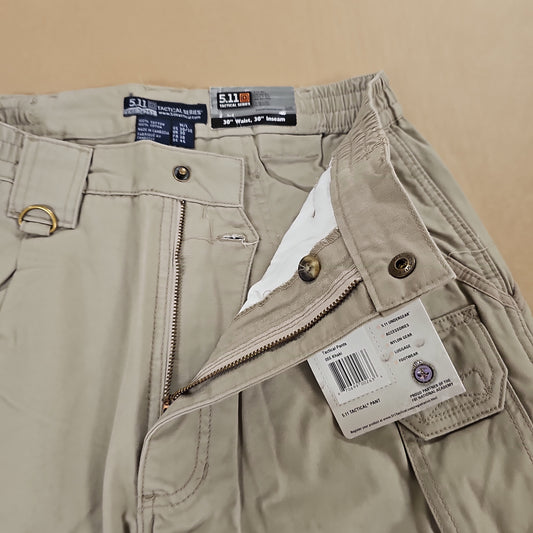 PANTS: KHAKI/TAN 5.11, 30W/30L 74251-055-30-30