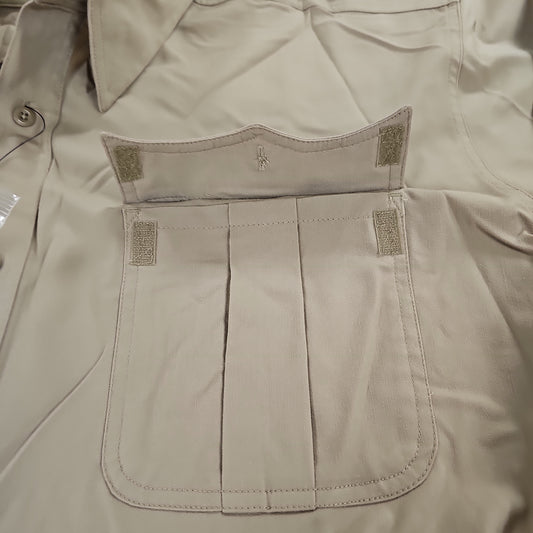 Shirt: Twill L/S FT PW CL-A Silver Tan, 4X/L 72487-160-4X-L