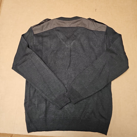 COBMEX APPAREL LTD. Brown V-Neck Jersey Knit Sweater in Medium Size