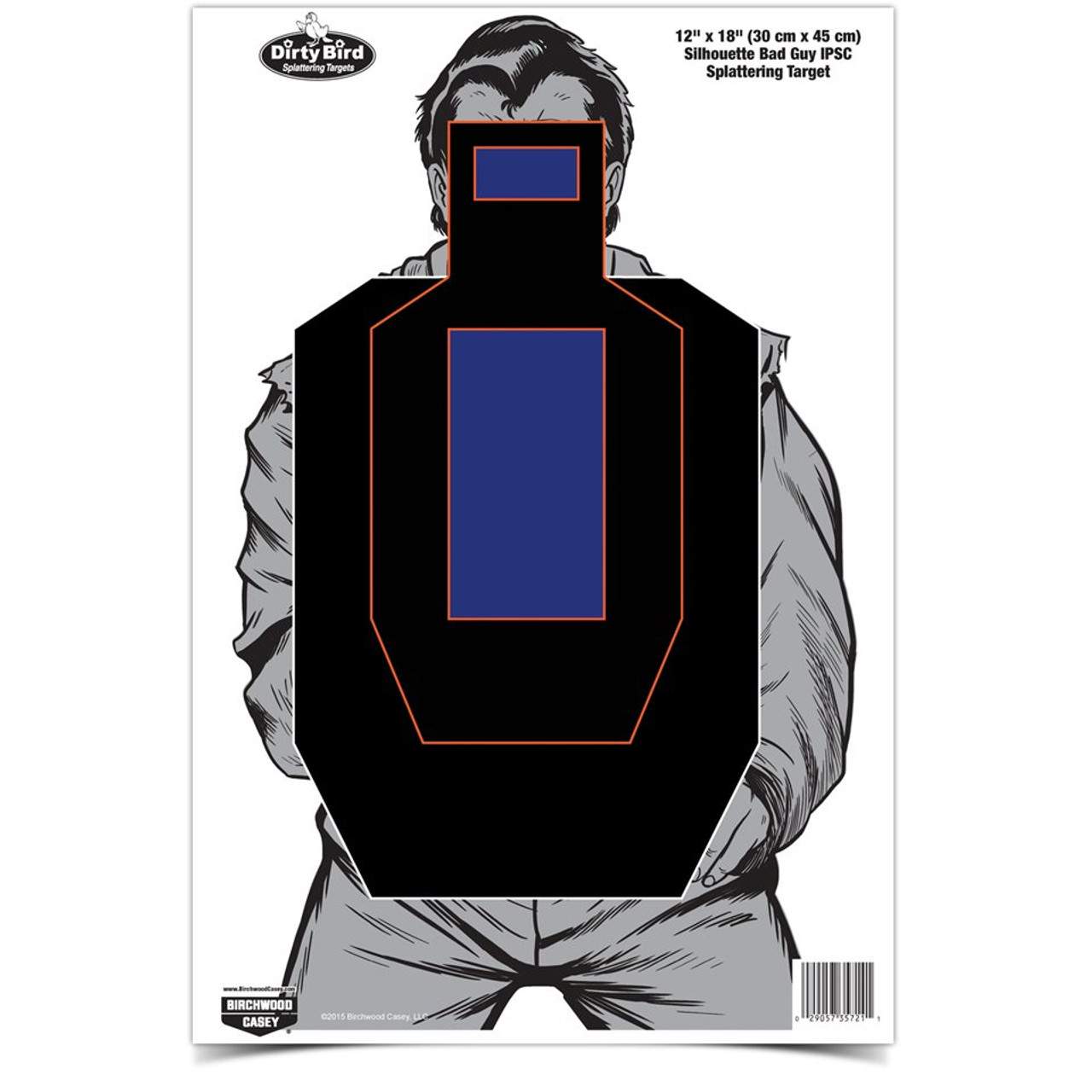 Birchwood Casey Dirty Bird 12 x 18 Bad Guy IPSC Target