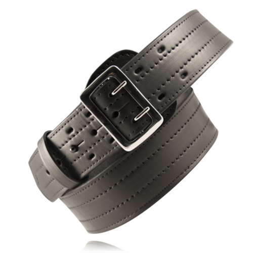 Boston Leather Sam Browne Belt, Four-Row Stitched, 2 1/4 Wide
